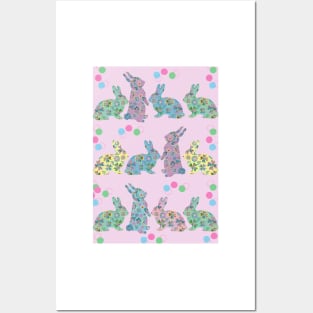 Easter Bunny Cute Rabbits Posters and Art